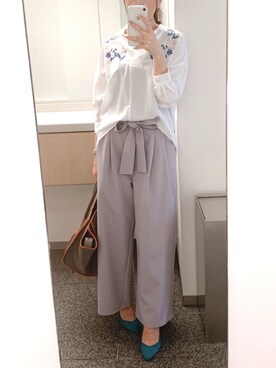 「Bershka（ベルシュカ）のアイテム（パンプス）」を使った、taroさん（レディース・159cm）の夏コーディネート
