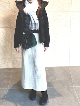 「DESCENTE ALLTERRAIN（デサント　オルテライン）のアイテム（ジャケット/アウター）」を使った、taroさん（レディース・157cm）の冬コーディネート