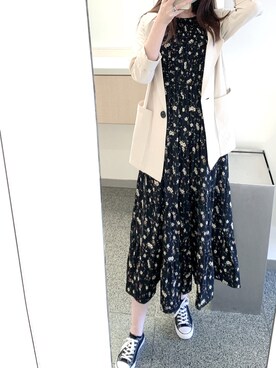 「GRL（グレイル）のアイテム（テーラードジャケット）」を使った、taroさん（レディース・157cm）の夏コーディネート