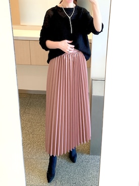 「シースルーニット」｜taroさん（レディース・157cm）の春コーディネート