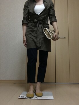 「Honeys（ハニーズ）のアイテム（クラッチバッグ）」を使った、はやうまれさん（レディース・163cm）の春コーディネート