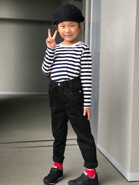 「赤い靴下」｜Ramさん（キッズ・110cm）の秋コーディネート