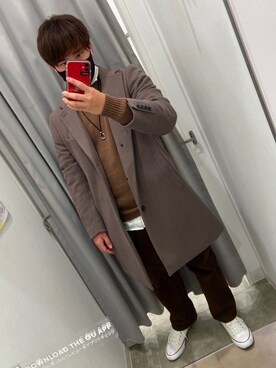 「OSHKOSH（オシュコシュ）のアイテム（パンツ）」を使った、Tsukyaさん（メンズ・172cm）の冬コーディネート
