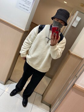 「KANGOL（カンゴール）のアイテム（スウェット）」を使った、Tsukyaさん（メンズ・172cm）の冬コーディネート