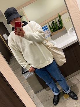 「KANGOL（カンゴール）のアイテム（スウェット）」を使った、Tsukyaさん（メンズ・172cm）の春コーディネート