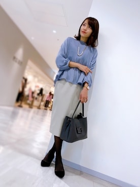 「アイテム（アナログ腕時計、ピンク系）」を使った、yamaokaさん（レディース・166cm）の冬コーディネート