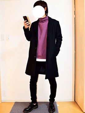 「リドム」｜「アイテム（スウェット）」を使った、はやくんさん（メンズ・170cm）の冬コーディネート