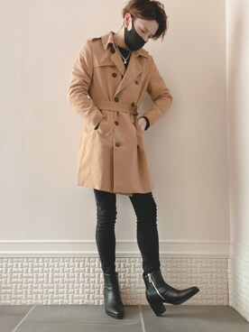 「H&M（エイチ・アンド・エム）のアイテム（ジャケット/アウター）」を使った、凜成🍖RINSEI🍖さん（メンズ・175cm・10代）の冬コーディネート