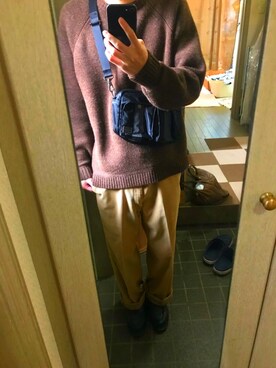 「Paraboot（パラブーツ）のアイテム（シューズ、ブラック系）」を使った、ほりさん（メンズ・166cm）の秋コーディネート