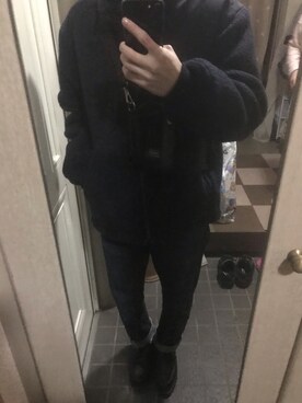 「THE NORTH FACE（ザノースフェイス）のアイテム（ジャケット/アウター、ブラック系）」を使った、ほりさん（メンズ・166cm）の冬コーディネート