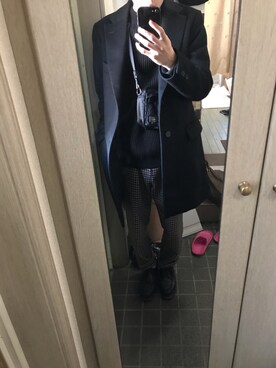 「MACKINTOSH PHILOSOPHY（ﾏｯｷﾝﾄｯｼｭ ﾌｨﾛｿﾌｨｰ）のアイテム（ジャケット/アウター、ブラック系）」を使った、ほりさん（メンズ・166cm）の冬コーディネート