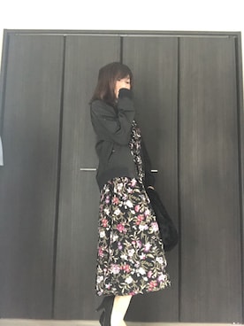 「FREE'S MART（フリーズマート）のアイテム（シャツワンピース）」を使った、maami☆さん（レディース・153cm）の秋コーディネート