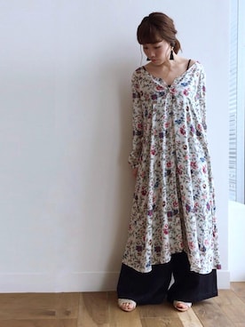 「A part by（アパートバイ）のアイテム（シャツワンピース）」を使った、kahoさん（レディース・156cm）の春コーディネート