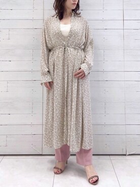 「A part by（アパートバイ）のアイテム（シャツワンピース）」を使った、kahoさん（レディース・156cm）の春コーディネート