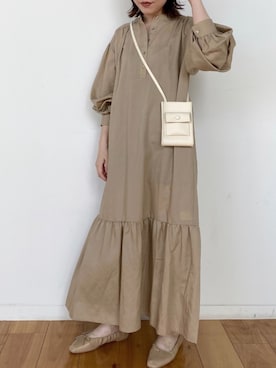 「A part by（アパートバイ）のアイテム（シャツワンピース）」を使った、kahoさん（レディース・156cm）の秋コーディネート