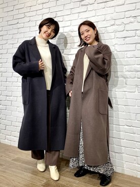 「アパートバイローリーズ」｜「アイテム（その他アウター）」を使った、kahoさん（レディース・156cm）の冬コーディネート