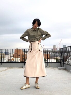 「CIROI（シロイ）のアイテム」を使った、CIROIさん（レディース・163cm）の春コーディネート