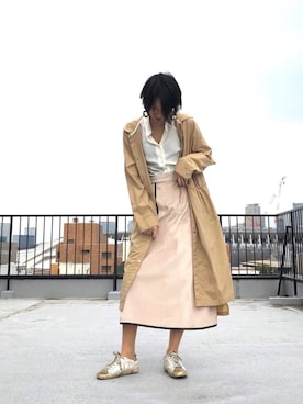 「アイテム（モッズコート）」を使った、CIROIさん（レディース・163cm）の春コーディネート