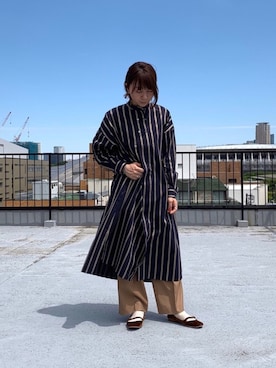 「アイテム（シャツワンピース）」を使った、CIROIさん（レディース・153cm）の夏コーディネート