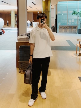 「MARGARET HOWEEL」｜「アイテム（パンツ）」を使った、hironica2さん（メンズ・173cm）の夏コーディネート