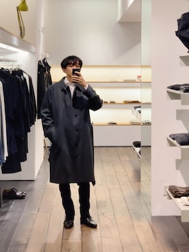 「MARGARET HOWEEL」｜「アイテム（ジャケット/アウター）」を使った、hironica2さん（メンズ・173cm）の冬コーディネート