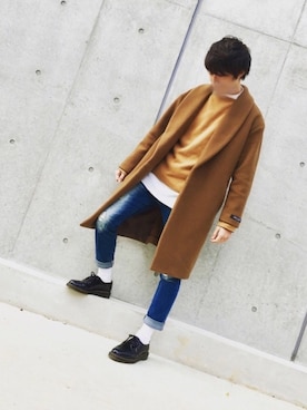 「ikka（イッカ）のTCワッフルレイヤードタンクトップ（タンクトップ）」を使った、みんみんさん（メンズ・173cm）の冬コーディネート