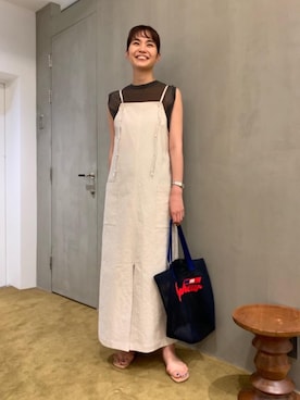 「ASTRAET（アストラット）のアイテム（ワンピース/ドレス）」を使った、YukaKobayashiさん（レディース・174cm）の春コーディネート