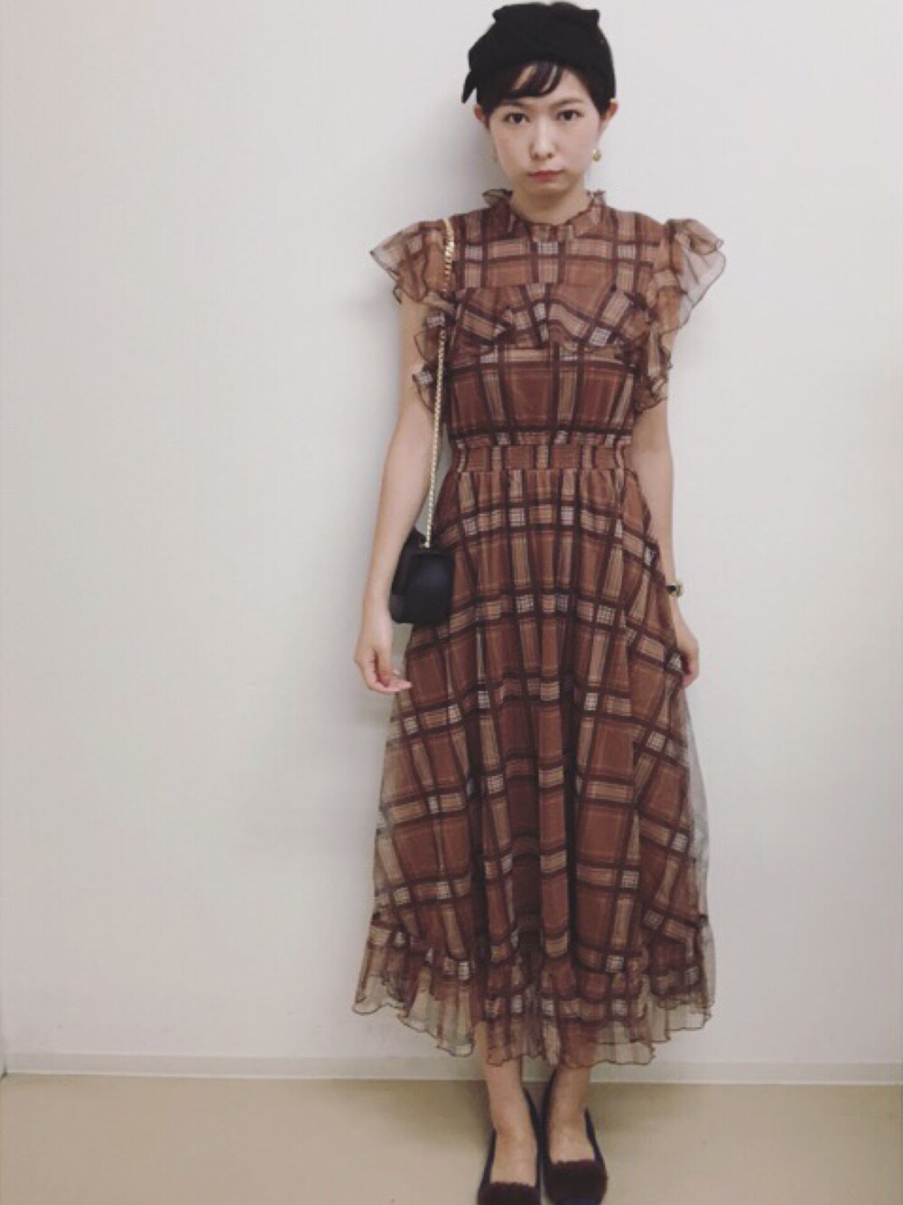 「earth music&ecology、titivate、ORiental TRaffic(ORiental TRaffic)、チュール、ワンピース、秋コーデ、今日のコーデ、ootd、おしゃれさんと繋がりたい、ロングワンピース」｜「earth music&ecologyのアイテム（ヘアバンド、ブラック系）」を使った、ほそかわこはるさん（レディース・163cm）の夏コーディネートの1枚目の写真
