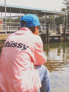「STUSSY（ステューシー）のアイテム（ナイロンジャケット）」を使った、ももさん（レディース・147cm）の春コーディネート