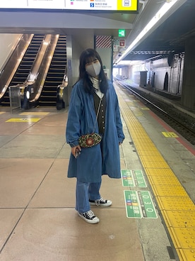 「H&M（エイチ・アンド・エム）のアイテム（カーディガン/ボレロ）」を使った、とおこさん（レディース・158cm）の春コーディネート