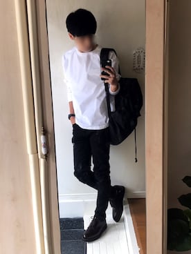 「G-SHOCK」｜「アイテム（ブーツ）」を使った、まーさんさん（メンズ・174cm）の秋コーディネート