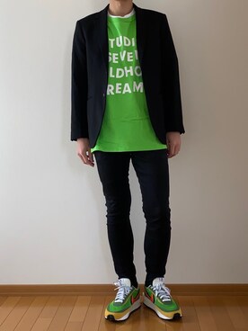 「おうちスタイル」｜「アイテム（ジャケット/アウター）」を使った、Right-on  よしきさん（メンズ・175cm）の春コーディネート