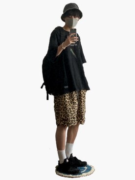 「newhattan（ニューハッタン）のニューハッタン バケットハット NEWHATTAN BUCKET HAT（ハット、ブラック系）」を使った、ナスさん（メンズ・178cm）の秋コーディネート