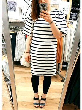 「n.（エヌ）のアイテム」を使った、なるやんさん（レディース・161cm）の夏コーディネート