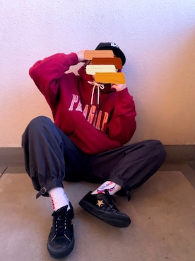 「寅一（トライチ）のアイテム」を使った、N.さん（メンズ・173cm）の秋コーディネート