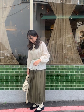「アイテム（バレエシューズ）」を使った、Jocelyn🍐 さん（レディース・162cm）の春コーディネート