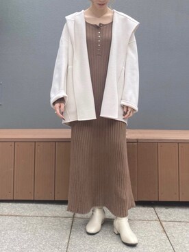 「SALON adam et rope'（サロン アダム エ ロペ）のアイテム（その他アウター）」を使った、yukiさん（レディース・160cm）の秋コーディネート