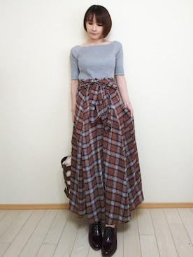 「COCO DEAL（ココディール）のアイテム（シャツワンピース）」を使った、37℃さん（レディース・153cm）の秋コーディネート