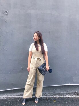「Taichung」｜「アイテム（オールインワン・サロペット）」を使った、Jyunさん（レディース・165cm）の秋コーディネート