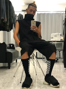 「モード系」｜「アイテム（つなぎ/オールインワン）」を使った、as isさん（メンズ・172cm）の夏コーディネート