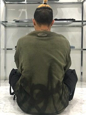 「アーミー」｜「アイテム（スウェット）」を使った、as isさん（メンズ・172cm）の夏コーディネート