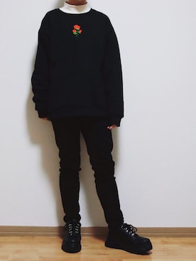 「ADRER（アドラー）のADRER バラシシュウビッグスウェット（スウェット）」を使った、こーきさん（メンズ・172cm）の春コーディネート