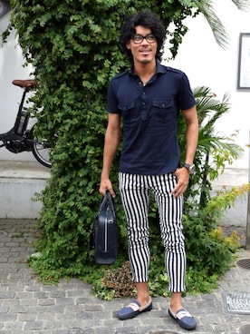 「SWIMS（スイムズ）のアイテム」を使った、Kouichi Otakeさん（メンズ・177cm）の夏コーディネート