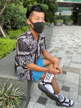 「TOPMAN（トップマン）のアイテム（パンツ）」を使った、Kouichi Otakeさん（メンズ・177cm）の夏コーディネート