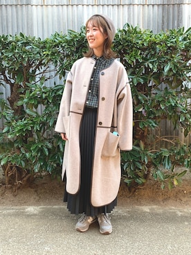 「Simplicite（サンプリシテ）のアイテム（その他アウター）」を使った、はみすけさん（レディース・155cm）の冬コーディネート
