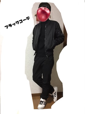 「激安コーデ」｜「アイテム（ブルゾン）」を使った、✂︎SSS✂︎さん（メンズ・175cm）の冬コーディネート