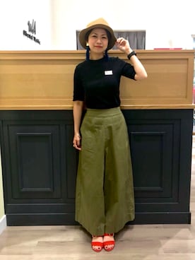 「大振りアクセサリー」｜yumiさん（レディース・155cm）の春コーディネート