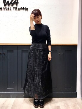 「Ameri（アメリ）のアイテム（ワンピース/ドレス）」を使った、yumiさん（レディース・155cm）の秋コーディネート