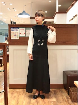 「Narcissus（ナルシス）のアイテム」を使った、yumiさん（レディース・155cm）の冬コーディネート