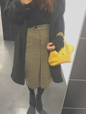 「仕事コーデ」｜「アイテム（その他アウター）」を使った、Say0さん（レディース・164cm）の冬コーディネート